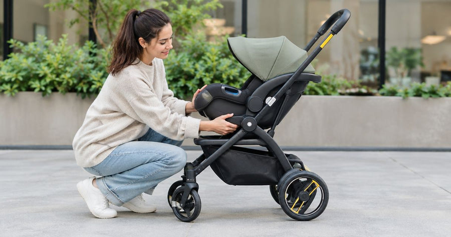 How to connect a Doona car seat to full stroller mode