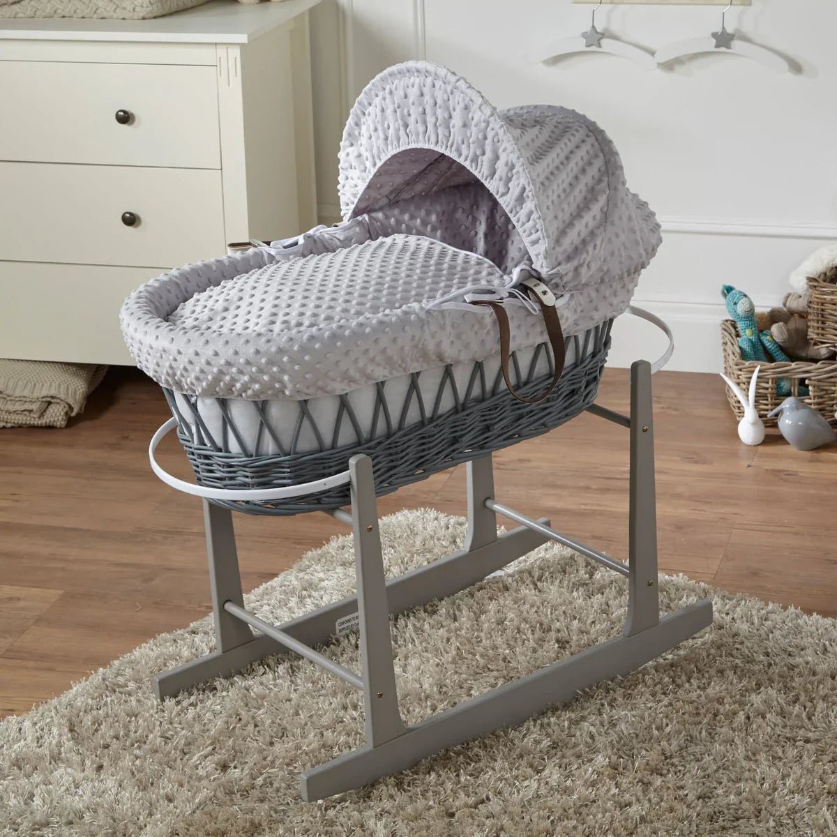 Grey Moses Basket - For Your Little One