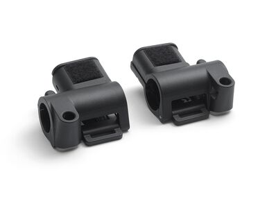 Pair of black Bugaboo Bee 3 adapters for a comfort wheeled board