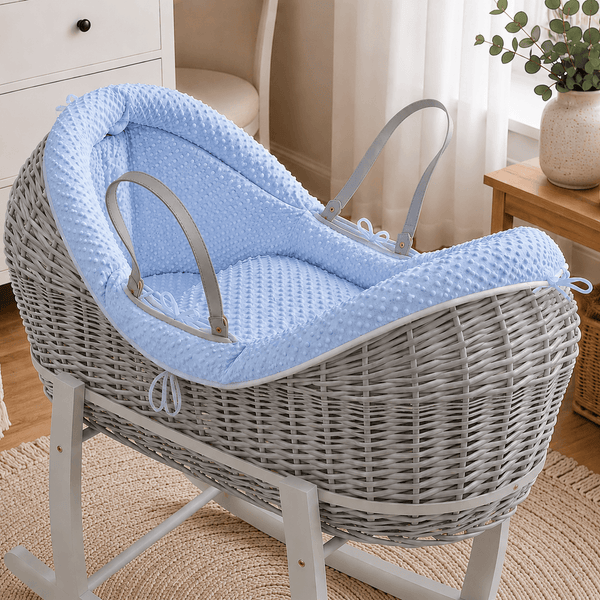 Pod Blue Dimple Moses Basket Bedding Set (Basket Not Included!)
