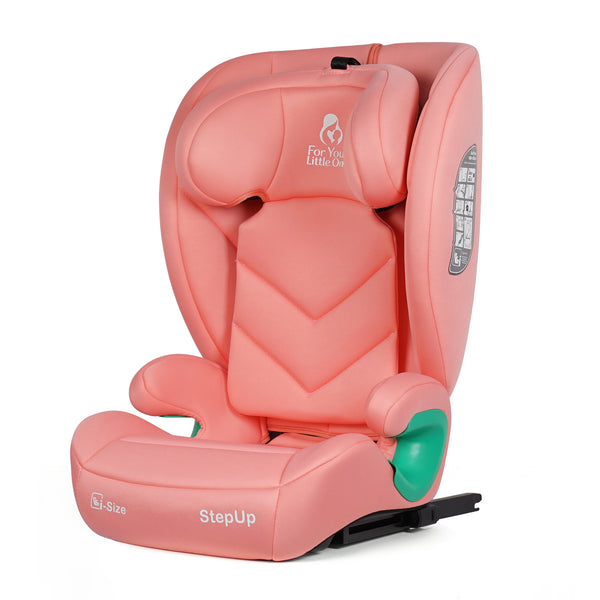 For Your Little One Stepup I-Size Isofix 2/3 Car Seat - Blush Rose (4-12 Years)