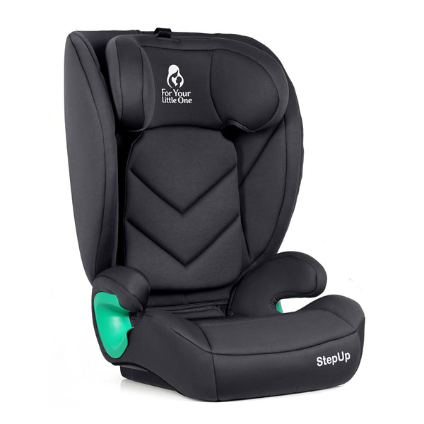 For Your Little One Stepup I-Size Belted 2/3 Car Seat - Midnight Black (4-12 Years)