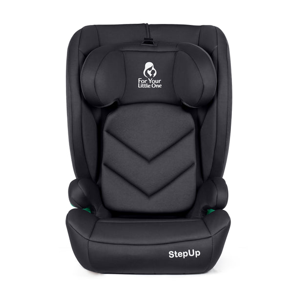 For Your Little One Stepup I-Size Belted 2/3 Car Seat - Midnight Black (4-12 Years)