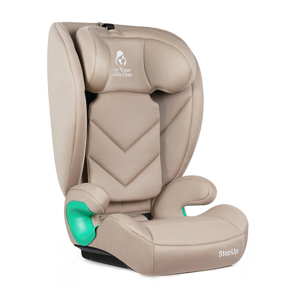 For Your Little One Stepup I-Size Belted 2/3 Car Seat - Latte Beige (4-12 Years)