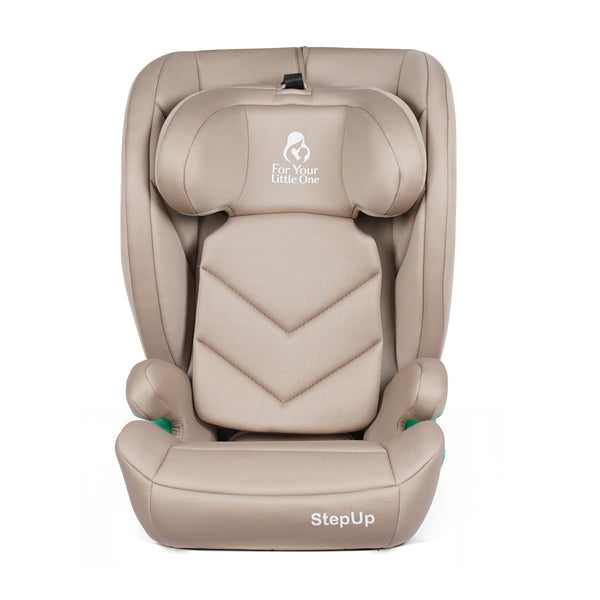 For Your Little One Stepup I-Size Belted 2/3 Car Seat - Latte Beige (4-12 Years)