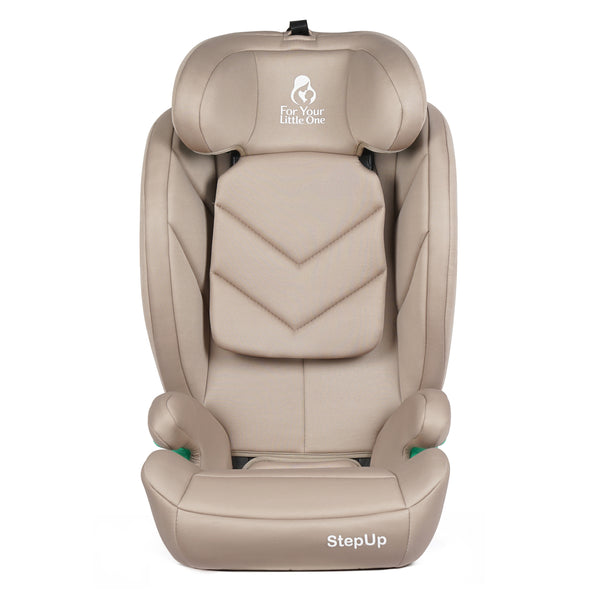For Your Little One Stepup I-Size Belted 2/3 Car Seat - Latte Beige (4-12 Years)