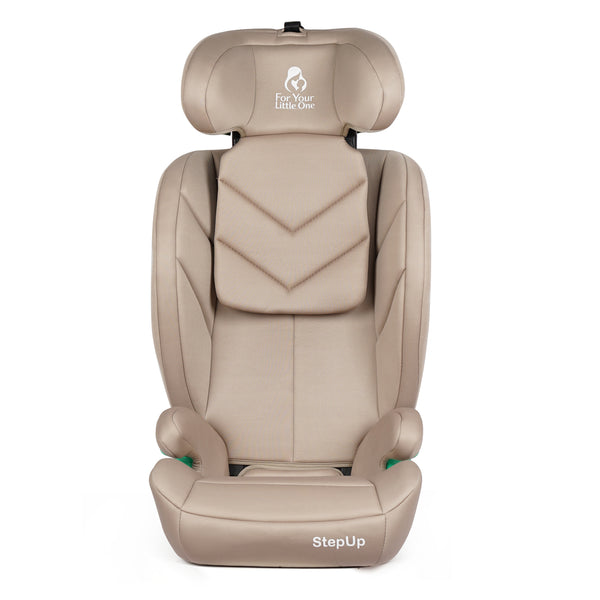 For Your Little One Stepup I-Size Belted 2/3 Car Seat - Latte Beige (4-12 Years)