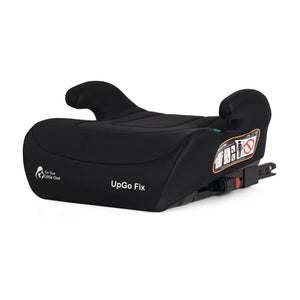 Midnight black UpGo Fix ISOFIX booster seat with padded headrest and side wings