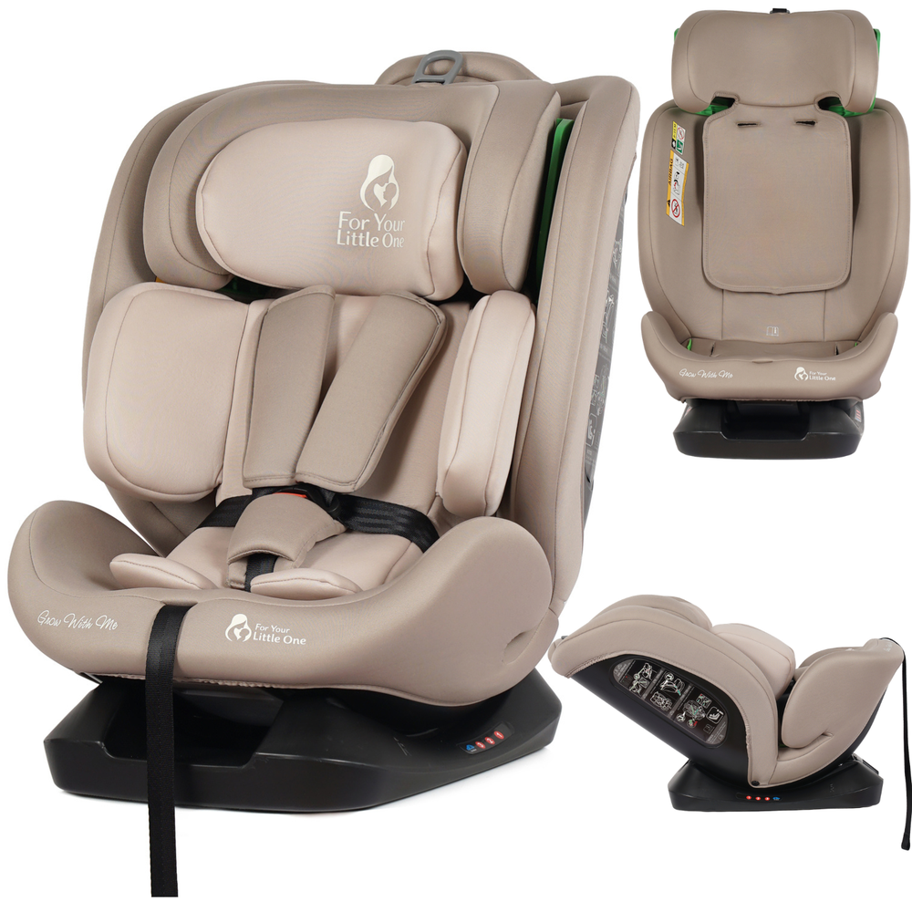 For Your Little One GrowWithMe 0/1/2/3 i-Size Car Seat - Latte Beige (Birth-12 Years)