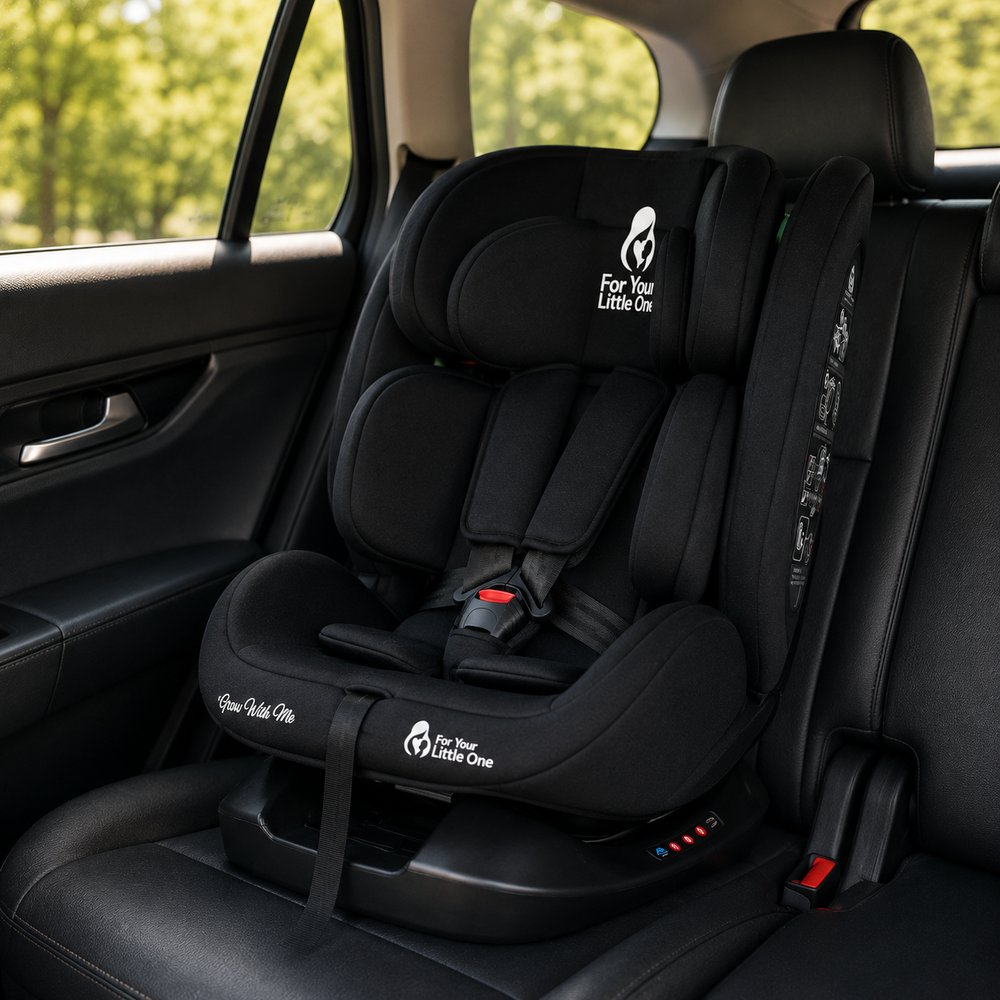 For Your Little One GrowWithMe 0/1/2/3 i-Size Car Seat - Midnight Black (Birth-12 Years)