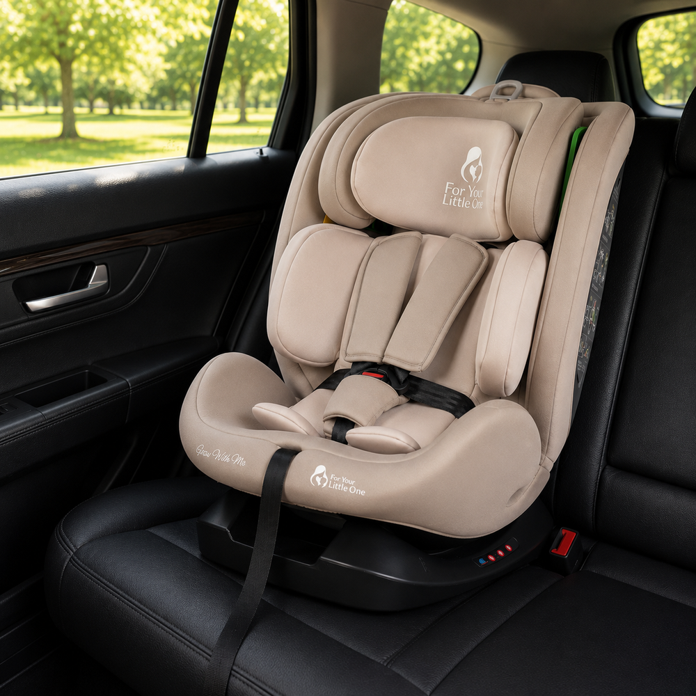 For Your Little One GrowWithMe 0/1/2/3 i-Size Car Seat - Latte Beige (Birth-12 Years)