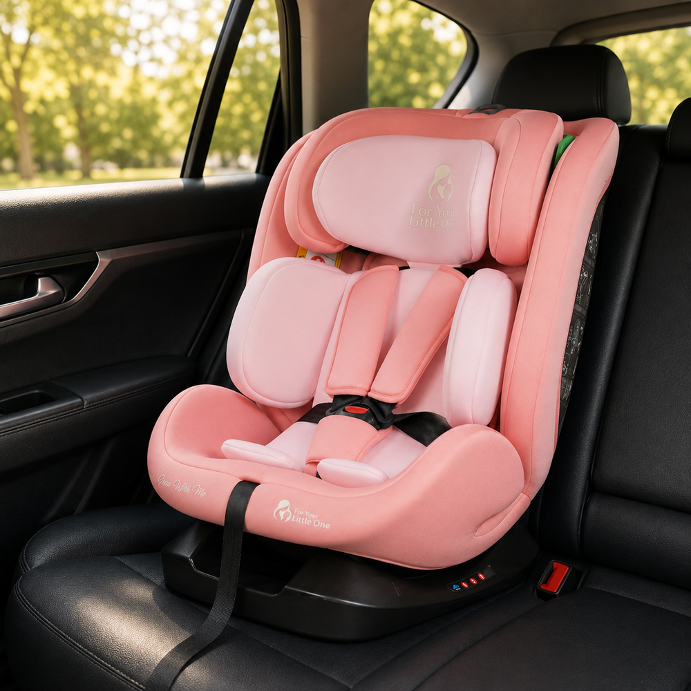 For Your Little One GrowWithMe 0/1/2/3 i-Size Car Seat - Blush Rose (Birth-12 Years)