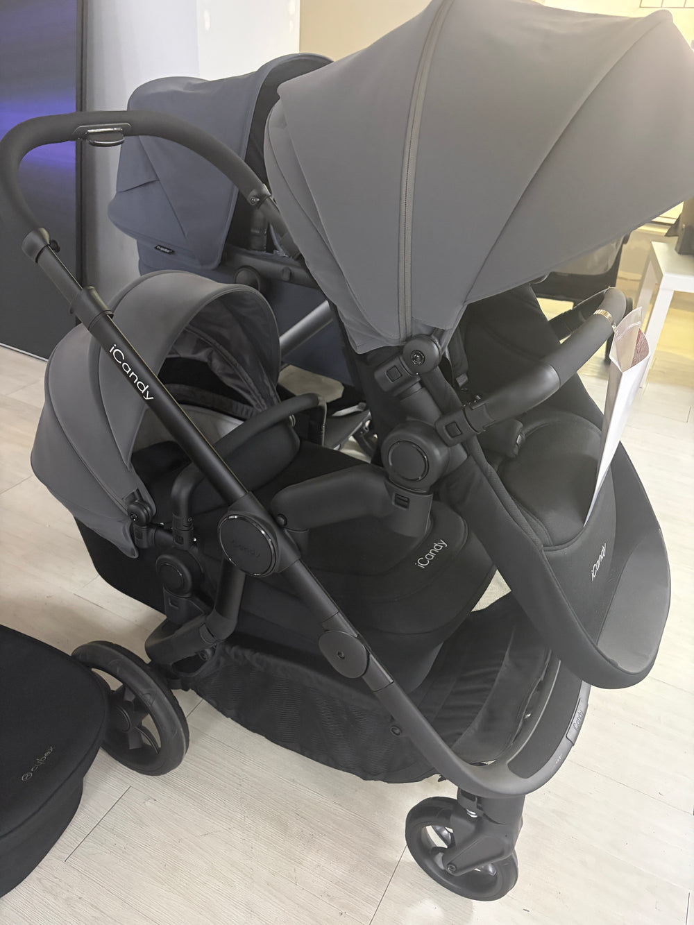 Orange 4 Pushchair, Carrycot Bundle Pack Grey - Clearance