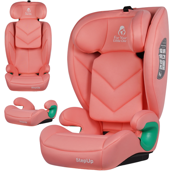 For Your Little One Stepup I-Size Belted 2/3 Car Seat - Blush Rose (4-12 Years)