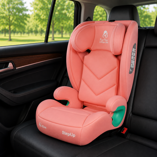 For Your Little One Stepup I-Size Isofix 2/3 Car Seat - Blush Rose (4-12 Years)