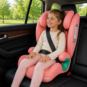 For Your Little One Stepup I-Size Isofix 2/3 Car Seat - Blush Rose (4-12 Years)