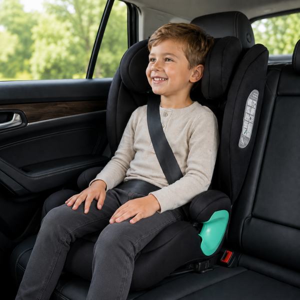 For Your Little One Stepup I-Size Belted 2/3 Car Seat - Midnight Black (4-12 Years)