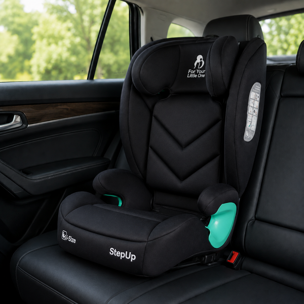 For Your Little One Stepup I-Size Belted 2/3 Car Seat - Midnight Black (4-12 Years)