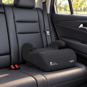 UpGo belted booster seat cushion with armrests in dark slate gray