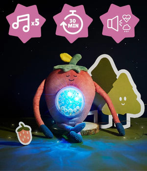 Clearance - Babymoov Barnaby Plush Cuddly Strawberry Projector Nightlight - For Your Little One