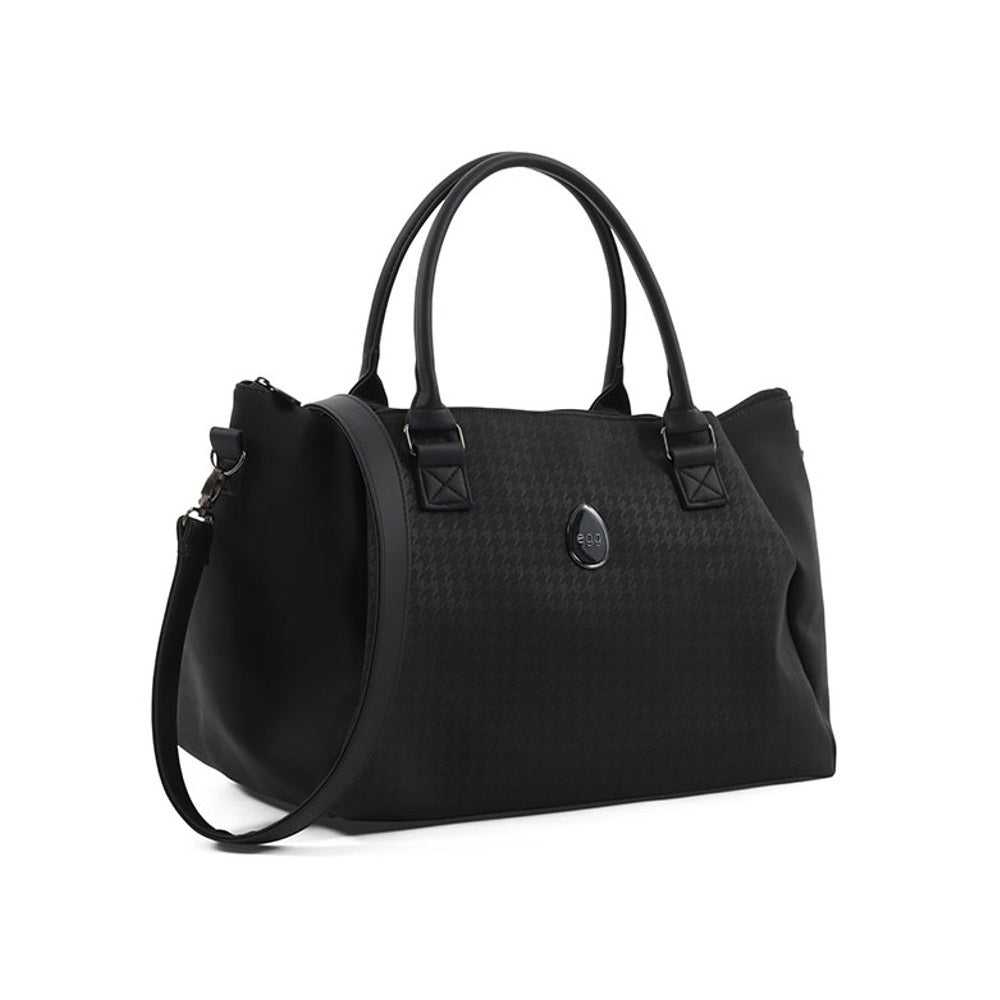 Egg 3 Overnight Bag Houndstooth Black - Clearance