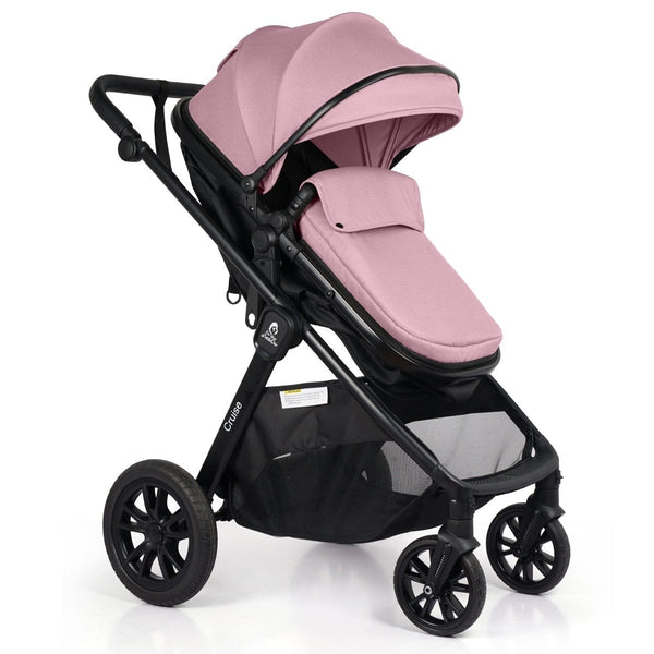 For Your Little One Cruise 3 In 1 Travel System With i - Size Car Seat - Blush Rose (Free Cupholder And Seat Liner Included!) - For Your Little One