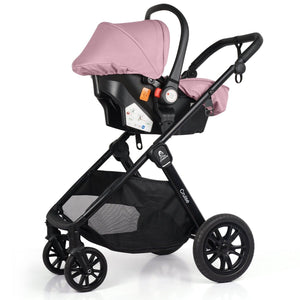 For Your Little One Cruise 3 In 1 Travel System With i - Size Car Seat - Blush Rose (Free Cupholder And Seat Liner Included!) - For Your Little One