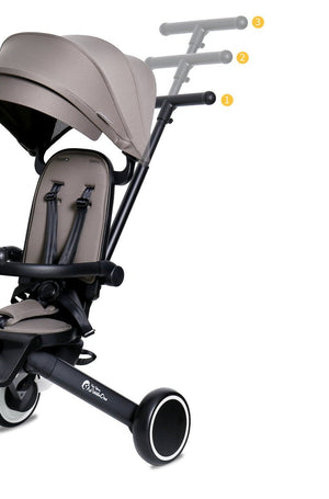 Foryourlittleone Xplor 6 in 1 Foldable Trike - Grey Olive (10m - 5y) - For Your Little One