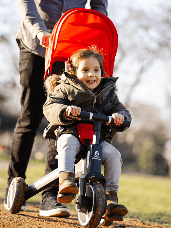 Foryourlittleone Xplor 6 in 1 Foldable Trike - Jet Black (10m - 5y) - For Your Little One