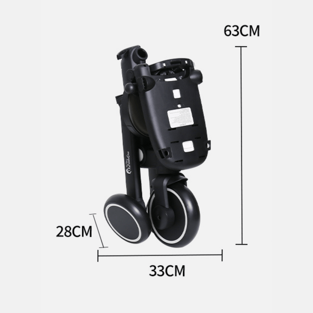 Foryourlittleone Xplor 6 in 1 Foldable Trike - Jet Black (10m - 5y) - For Your Little One