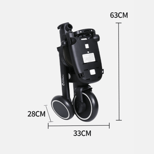 Foryourlittleone Xplor 6 in 1 Foldable Trike - Jet Black (10m - 5y) - For Your Little One