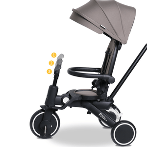 Foryourlittleone Xplor 6 in 1 Foldable Trike - Pastel Pink (10m - 5y) - For Your Little One