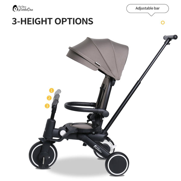 Foryourlittleone Xplor Plus 6 in 1 Foldable Trike - Pastel Pink (10m - 5y) - For Your Little One