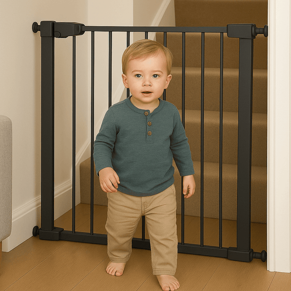 FYLO Baby Safety Stair Gate Pressure Fit 75cm - 86cm - Grey - Grade A - For Your Little One