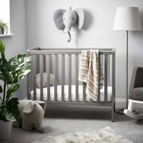 Obaby Bantam Space Saver Cot - Taupe Grey Clearance