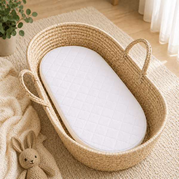 Quilted Moses Basket Mattress 66 x 28 x 3 cm - For Your Little One