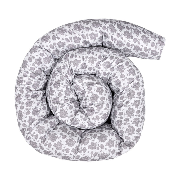 12 Ft Maternity Pillow Case - Grey Floral - For Your Little One