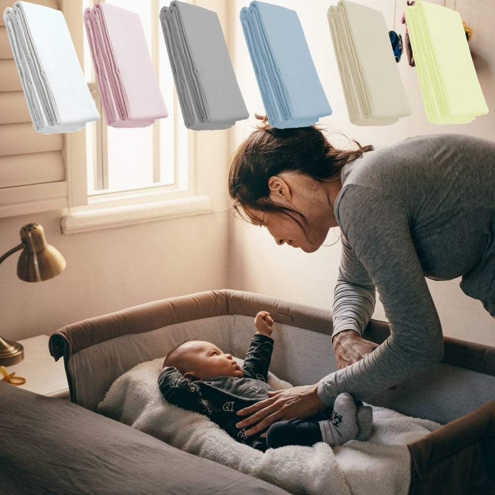Bedside Crib Fitted Sheets Compatible With Bugaboo Stardust - Pack Of 4 - For Your Little One