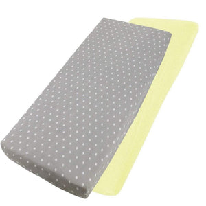 Crib Jersey Fitted Sheets 100% Cotton 40x90cm - Pack Of 2 - Fits All Models - For Your Little One
