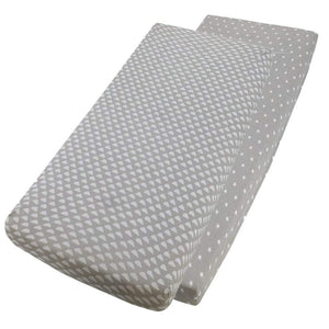 Crib Jersey Fitted Sheets 100% Cotton 40x90cm - Pack Of 2 - Fits All Models - For Your Little One