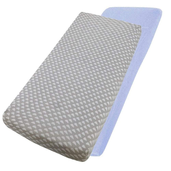 Crib Jersey Fitted Sheets 100% Cotton 40x90cm - Pack Of 2 - Fits All Models - For Your Little One