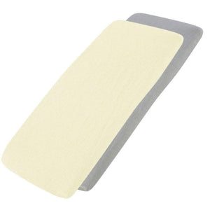 Crib Jersey Fitted Sheets 100% Cotton 40x90cm - Pack Of 2 - Fits All Models - For Your Little One