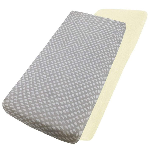 Crib Jersey Fitted Sheets 100% Cotton 40x90cm - Pack Of 2 - Fits All Models - For Your Little One