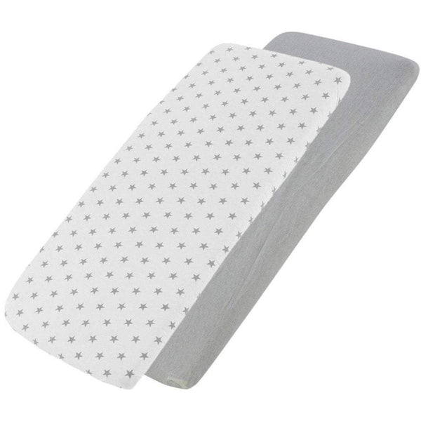Crib Jersey Fitted Sheets 100% Cotton 40x90cm - Pack Of 2 - Fits All Models - For Your Little One