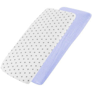 Crib Jersey Fitted Sheets 100% Cotton 40x90cm - Pack Of 2 - Fits All Models - For Your Little One