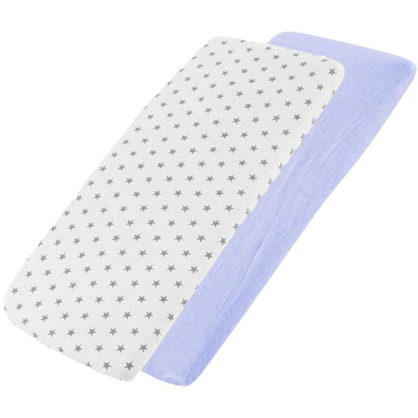 Crib Jersey Fitted Sheets 100% Cotton 40x90cm - Pack Of 2 - Fits All Models - For Your Little One