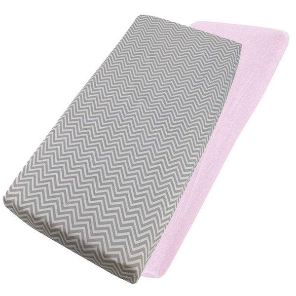 Crib Jersey Fitted Sheets 100% Cotton 40x90cm - Pack Of 2 - Fits All Models - For Your Little One