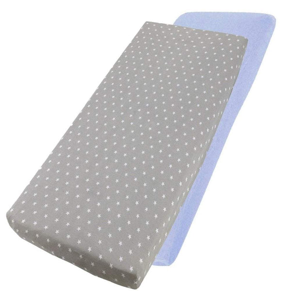 Crib Jersey Fitted Sheets 100% Cotton 40x90cm - Pack Of 2 - Fits All Models - For Your Little One