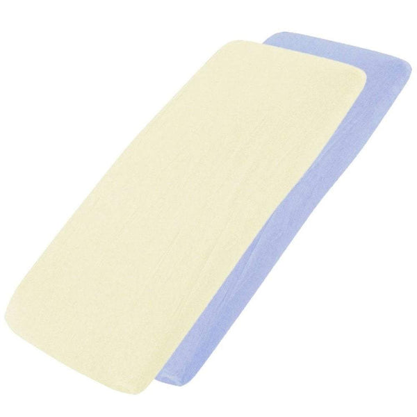 Crib Jersey Fitted Sheets 100% Cotton 40x90cm - Pack Of 2 - Fits All Models - For Your Little One