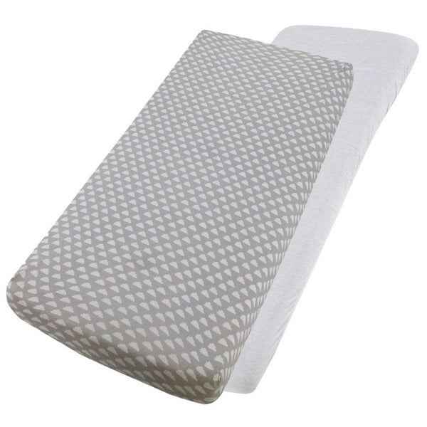Crib Jersey Fitted Sheets 100% Cotton 40x90cm - Pack Of 2 - Fits All Models - For Your Little One